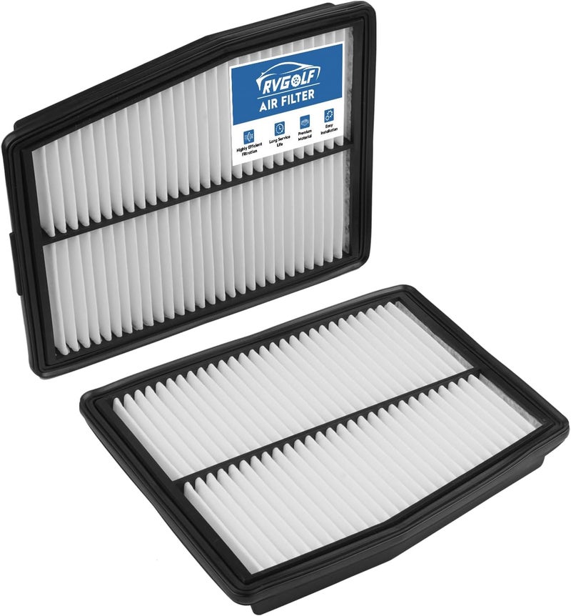 RVgolf 2PCS Engine Air Filter Only Fit Hybrid for Hyundai Santa Fe 2021-2023, Sonata 2020-2026, Tucson 2022-2026, Kia Sorento 2021-2026, Sportage 2023-2026# 28113L5100 Automotive Accessories - Image 1